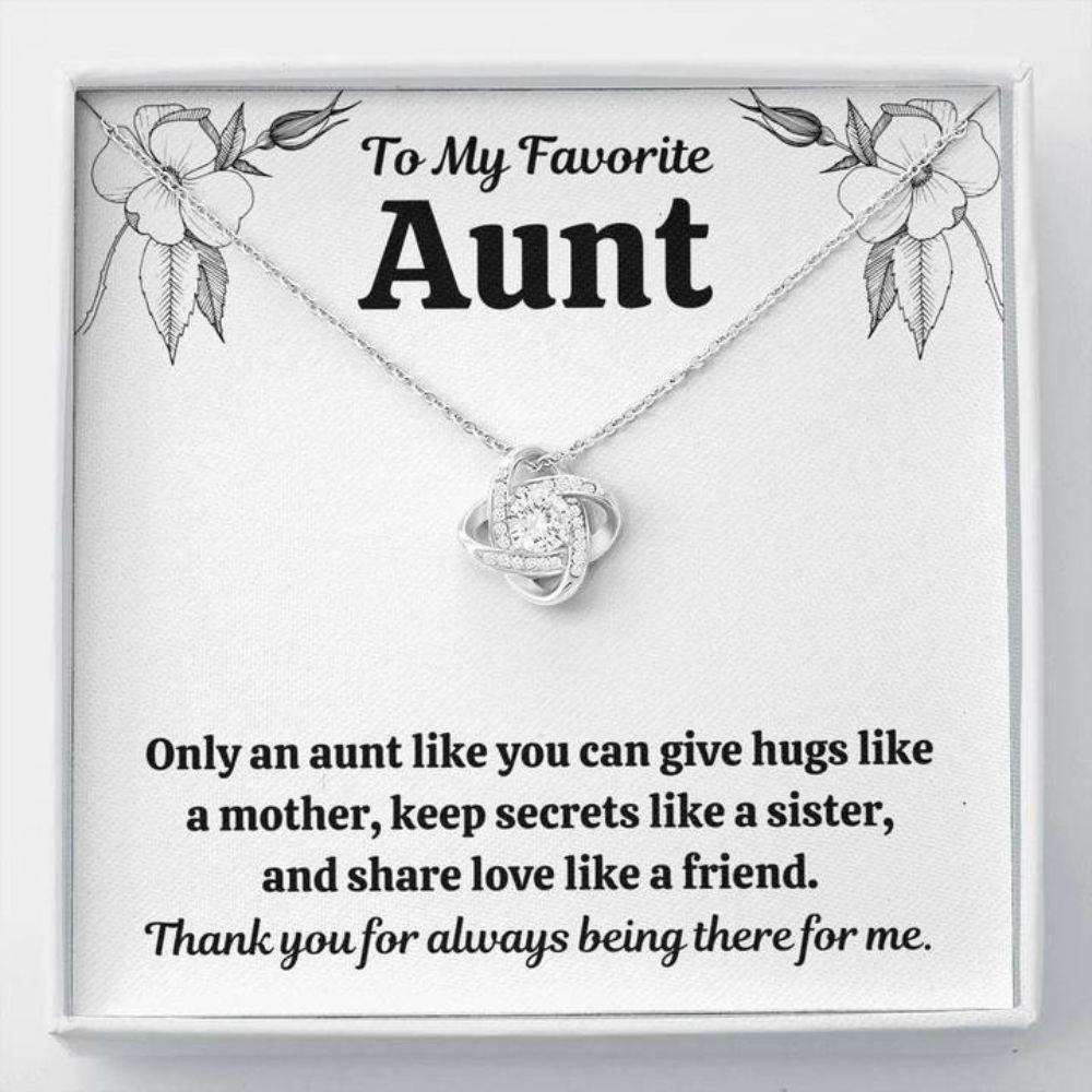 Aunt Necklace, To My Fav Aunt Like Love Knot Necklace Gift Gifts For Goddaughter / Godson Necklace Rakva