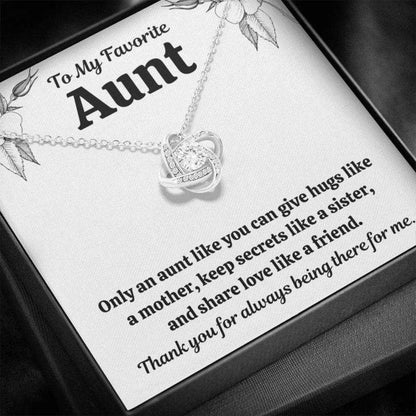 Aunt Necklace, To My Fav Aunt Like Love Knot Necklace Gift Gifts For Goddaughter / Godson Necklace Rakva