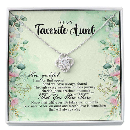 Aunt Necklace, To My Favorite Aunt Necklace Message Card Gift Box Gift For Aunt, Necklace For Auntie Necklace For Women Custom Necklace Rakva