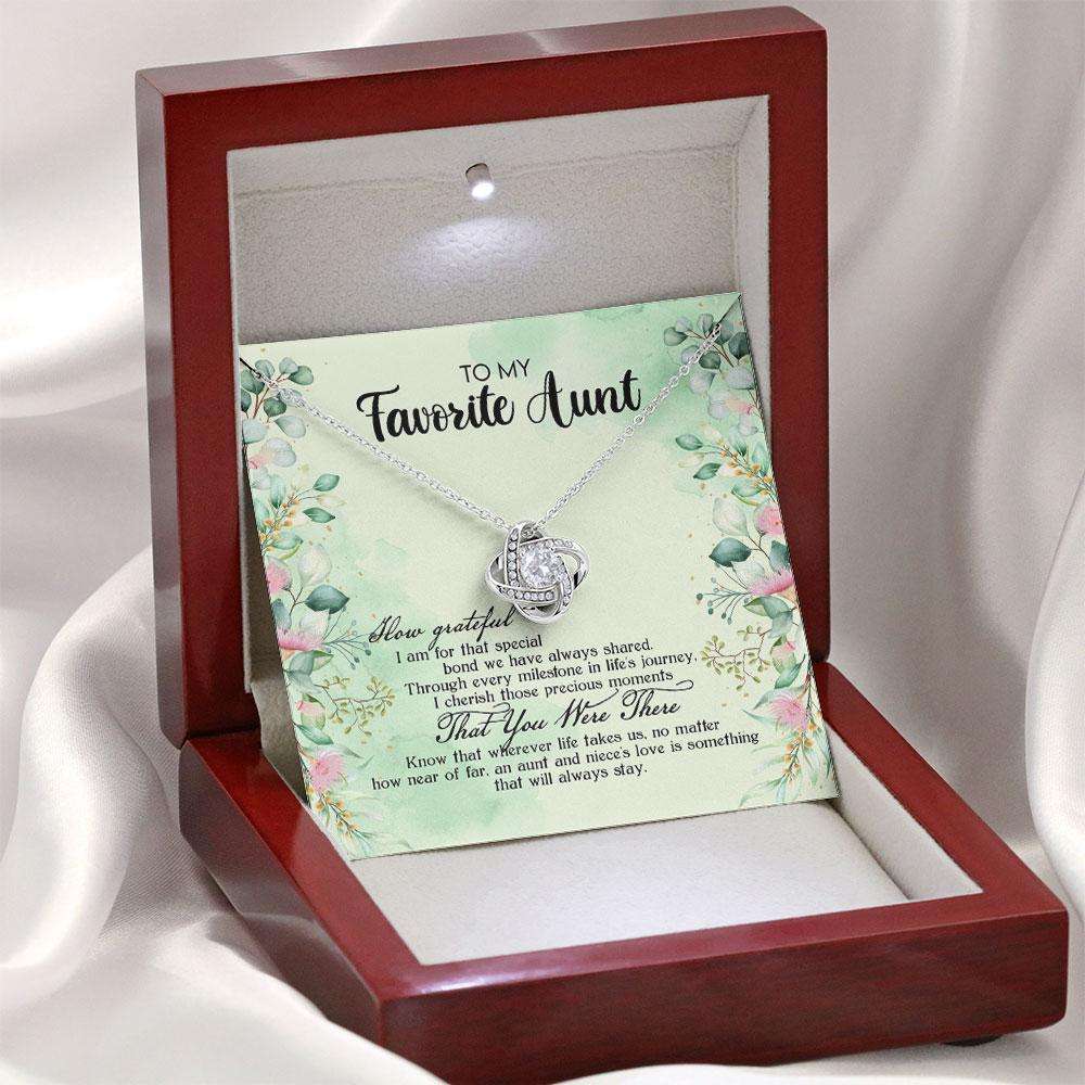 Aunt Necklace, To My Favorite Aunt Necklace Message Card Gift Box Gift For Aunt, Necklace For Auntie Necklace For Women Custom Necklace Rakva