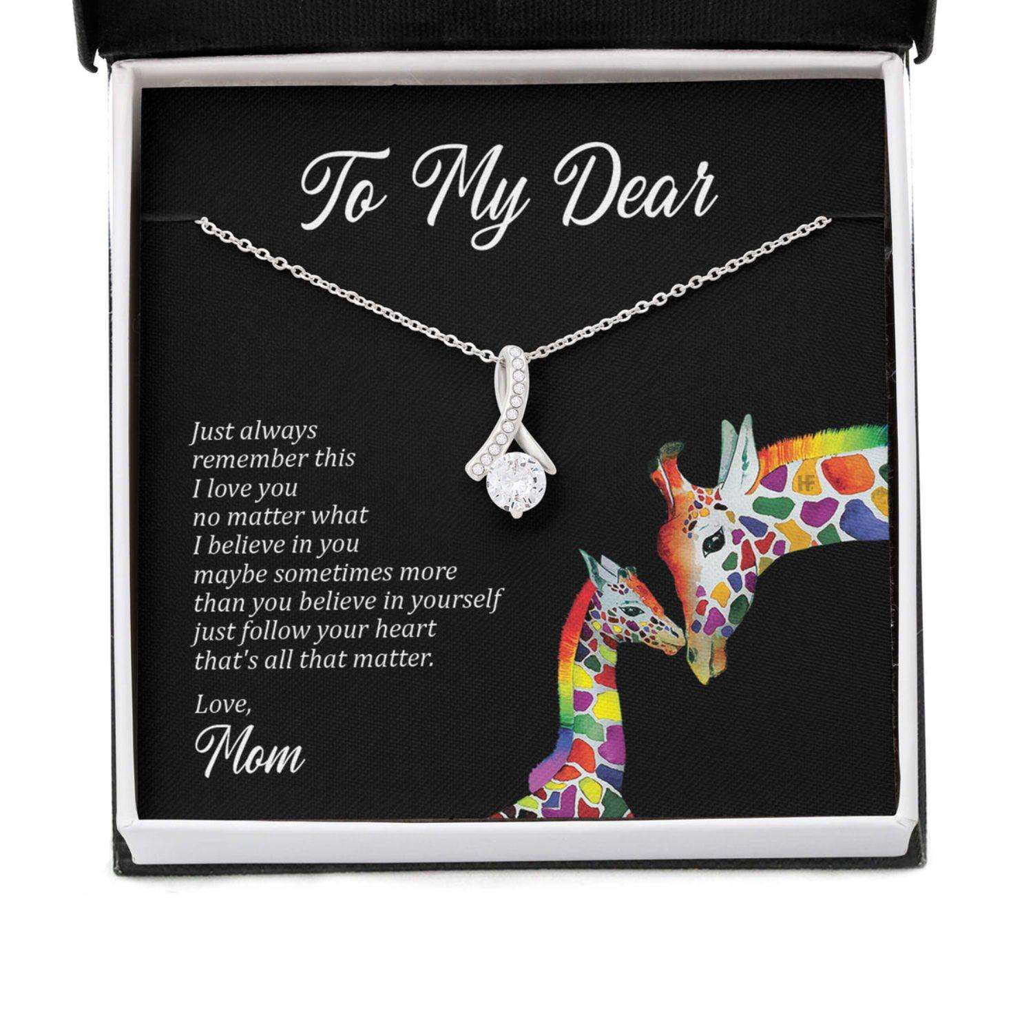 Awareness Necklace: I Love You No Matter What, Meaningful Autism Message Card Beauty Necklace Rakva