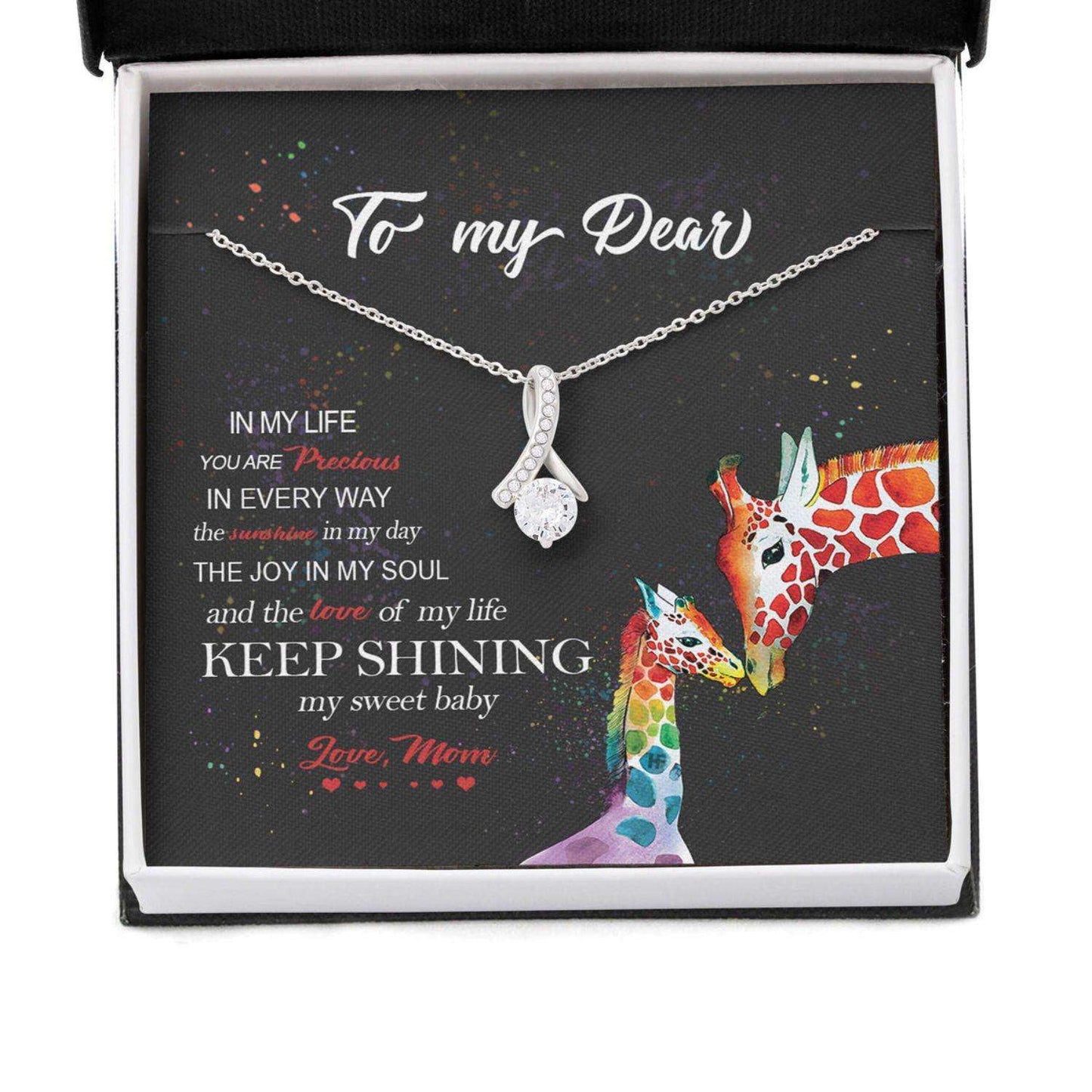 Awareness Necklace: In My Life You Are Sunshine, Meaningful Autism Message Card Rakva