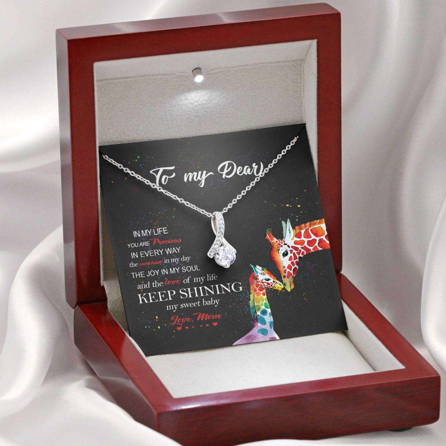 Awareness Necklace: In My Life You Are Sunshine, Meaningful Autism Message Card Rakva