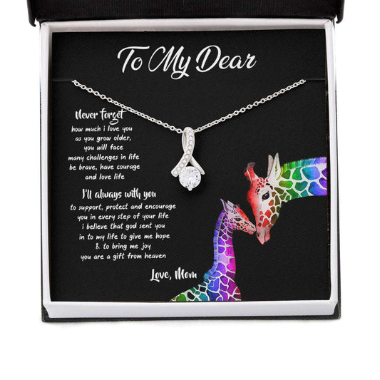 Awareness Necklace: Never Forget How Much I Love You, Meaningful Autism Message Card Beauty Necklace Rakva