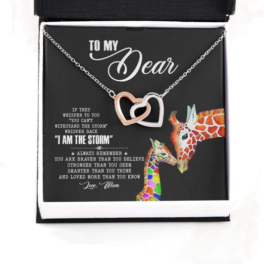 Awareness Necklace: You’Re Braver Than You Believe, Meaningful Autism Message Card Hearts Necklace Rakva