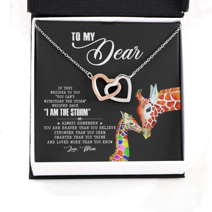 Awareness Necklace: You’Re Braver Than You Believe, Meaningful Autism Message Card Hearts Necklace Rakva