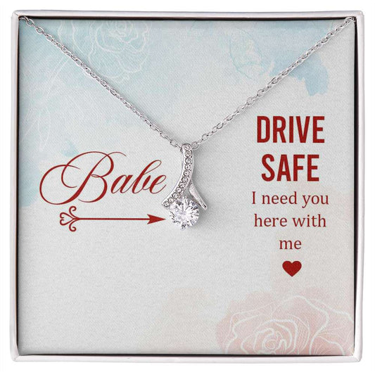 Babe Drive Safe Alluring - 925 Sterling Silver Necklace Rakva