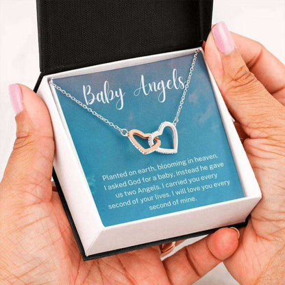 Baby Angels Necklace, Twin Miscarriage Gift Necklace, Loss Of Twins, Miscarriage Keepsake Rakva