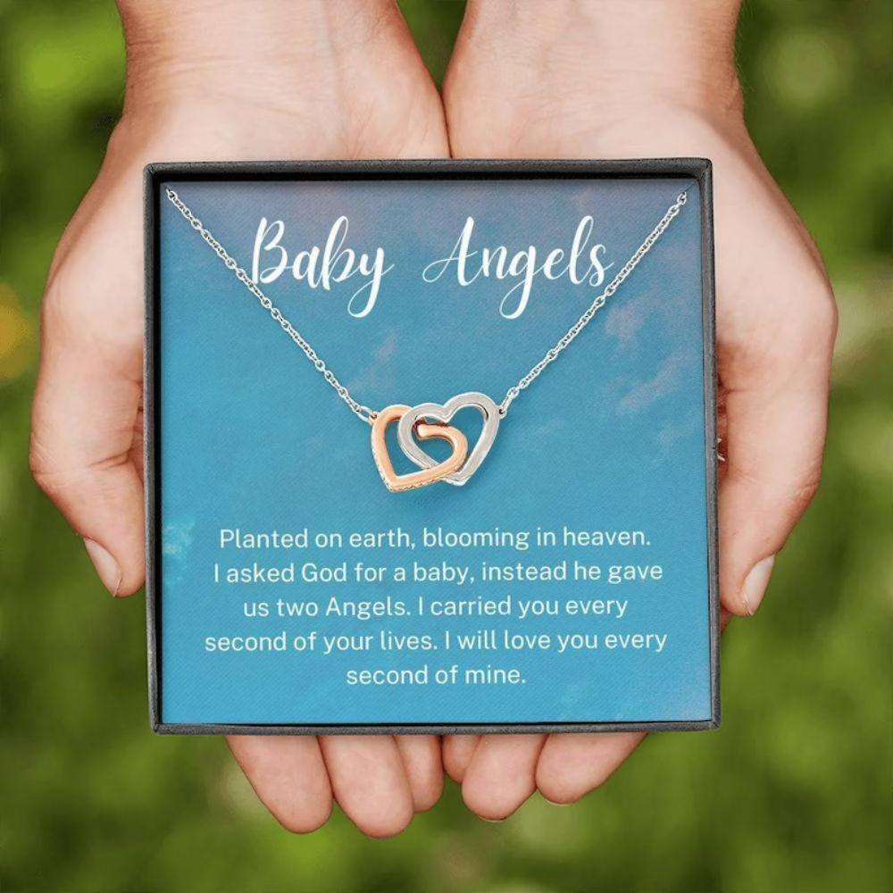 Baby Angels Necklace, Twin Miscarriage Gift Necklace, Loss Of Twins, Miscarriage Keepsake Rakva