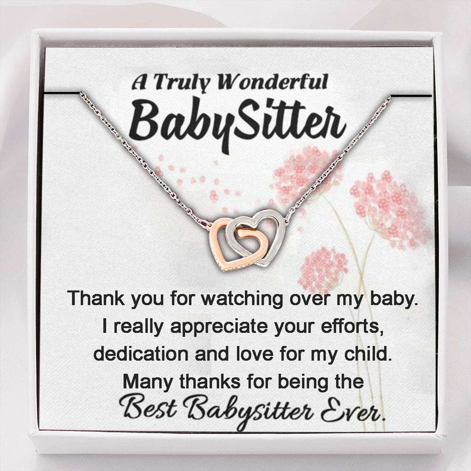 Babysitter Necklace, A Truly Wonderful Babysitter Gift, Thank You Necklace Gifts For Friend Rakva