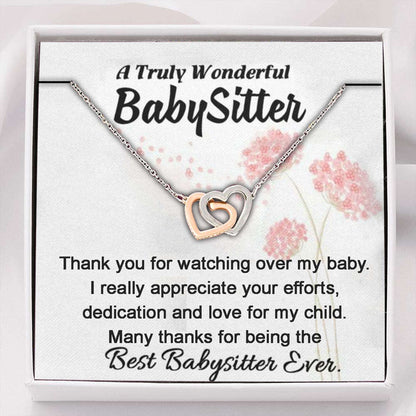 Babysitter Necklace, A Truly Wonderful Babysitter Gift, Thank You Necklace Gifts For Friend Rakva