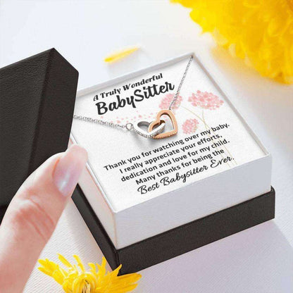 Babysitter Necklace, A Truly Wonderful Babysitter Gift, Thank You Necklace Gifts For Friend Rakva