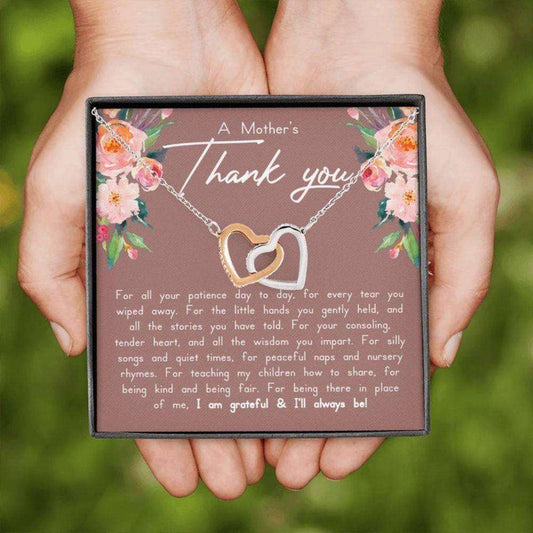 Babysitter Necklace, Thank You Necklace Gift From A Mother, Babysitter Appreciation Rakva