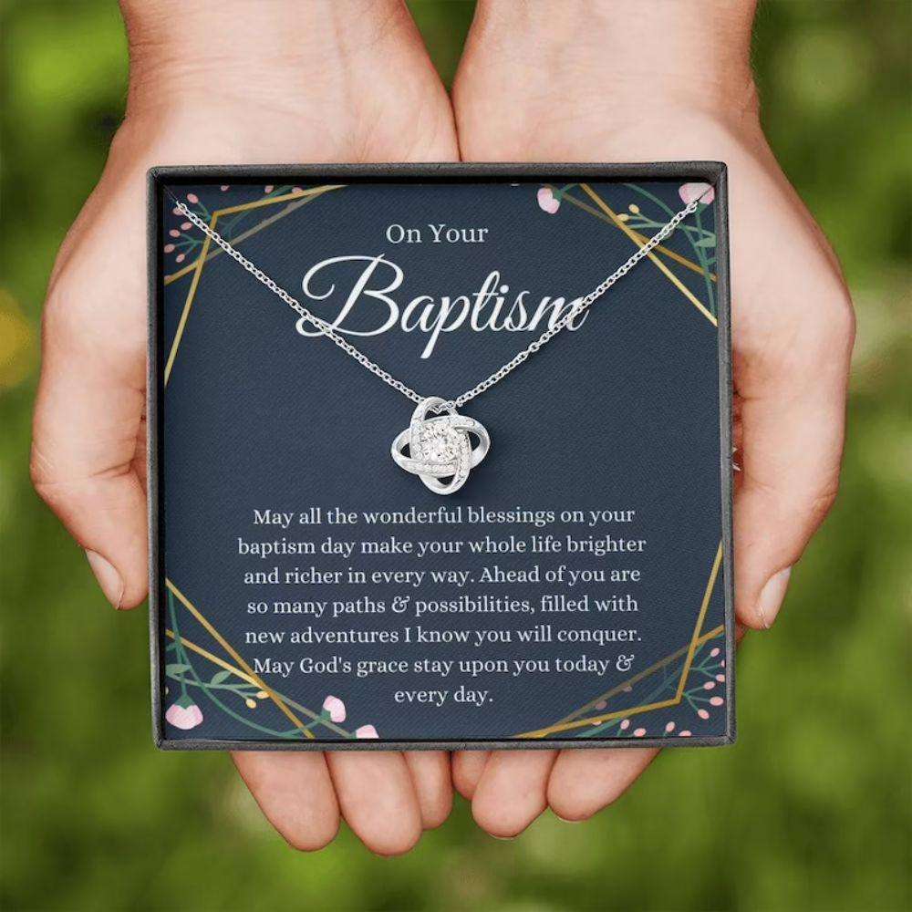 Baptism Gift, Baptism Necklace, Adult Baptism Gift, Christian Baptism Rakva