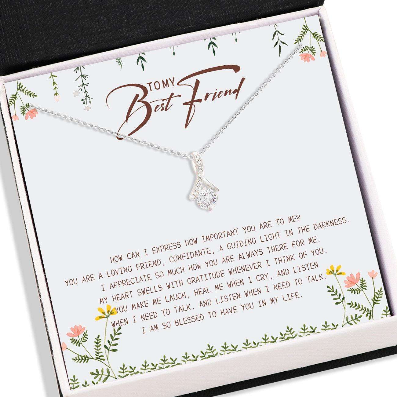 Best Friend Necklace, Alluring Beauty Necklace “ To My Best Friend Necklace Gifts Gifts For Friend Rakva