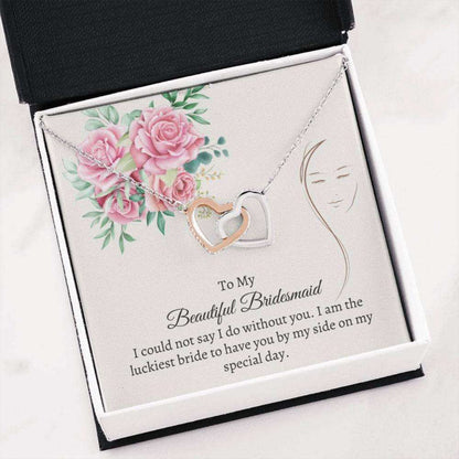 Best Friend Necklace, Best Bridesmaid Gift “ Thanks From Bride “ Wedding Party Gift “ Bridesmaid Necklace “ Card For Bridesmaid Gifts For Friend Rakva