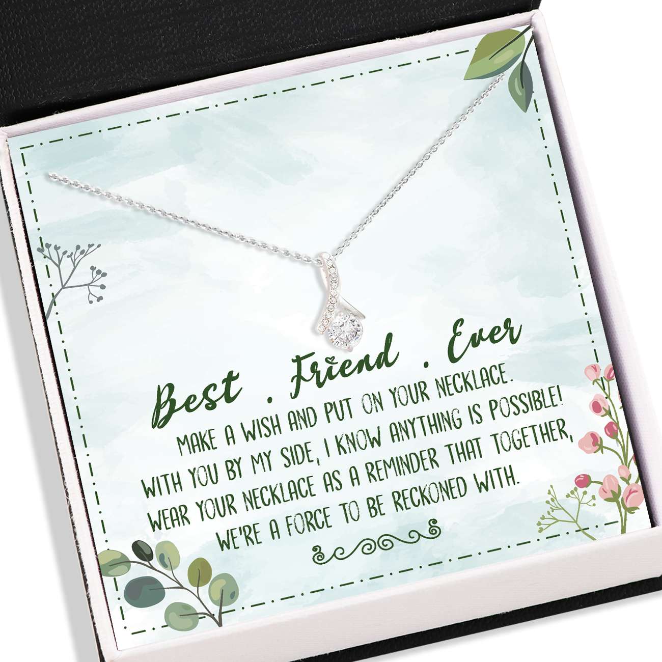 Best Friend Necklace, Best Friend Ever Necklace Card “ Alluring Beauty Necklace, Jewelry Gifts Friend, Bff Gift Gifts For Friend Rakva