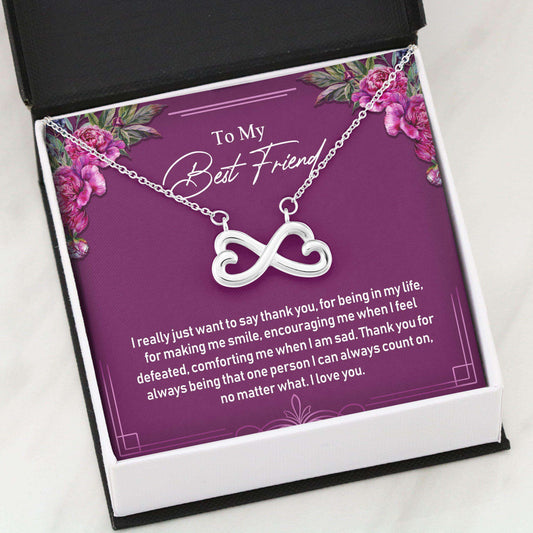 Best Friend Necklace, Bestfriend Necklace To My Best Friend “ Infinity Heart Gifts For Friend Rakva