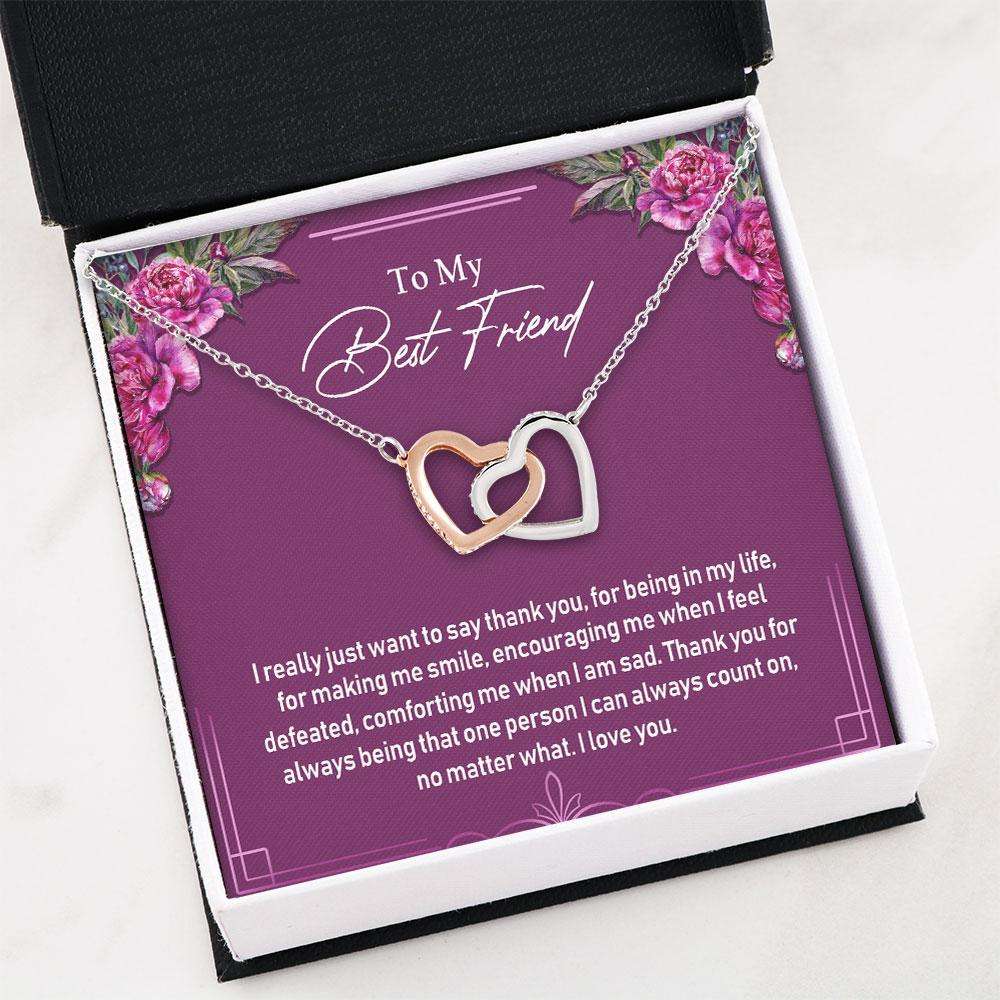 Best Friend Necklace, Bestfriend Necklace To My Best Friend “ Interlocking Hearts Gifts For Friend Rakva