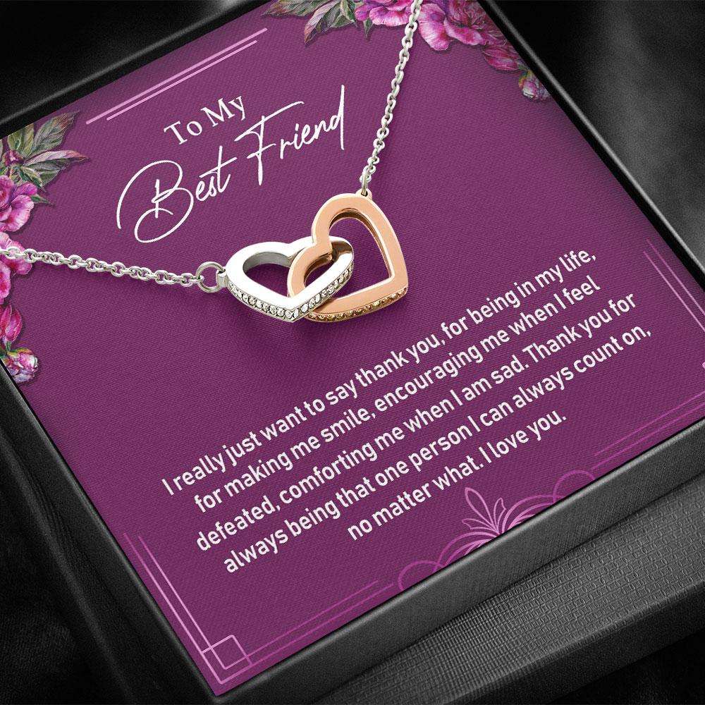 Best Friend Necklace, Bestfriend Necklace To My Best Friend “ Interlocking Hearts Gifts For Friend Rakva