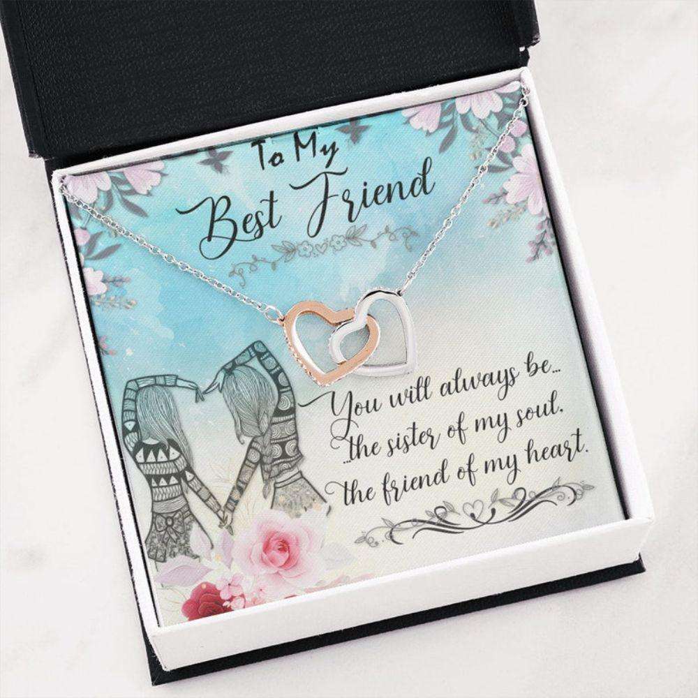 Best Friend Necklace, Bff Gift, Soul Sisters Necklace, Unbiological Sister Best Friend Bestie Gifts Gifts For Friend Rakva