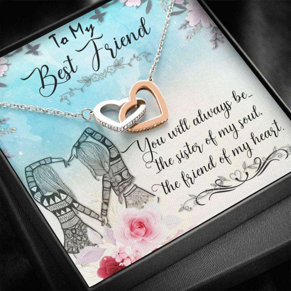 Best Friend Necklace, Bff Gift, Soul Sisters Necklace, Unbiological Sister Best Friend Bestie Gifts Gifts For Friend Rakva