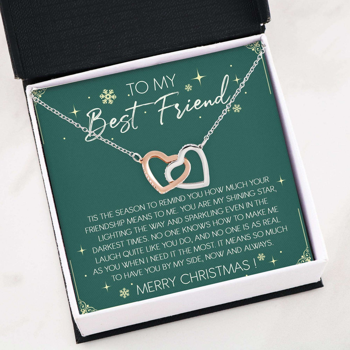 Best Friend Necklace, Christmas Gift For Best Friend “ Interlocking Hearst Necklace Gifts For Friend Rakva