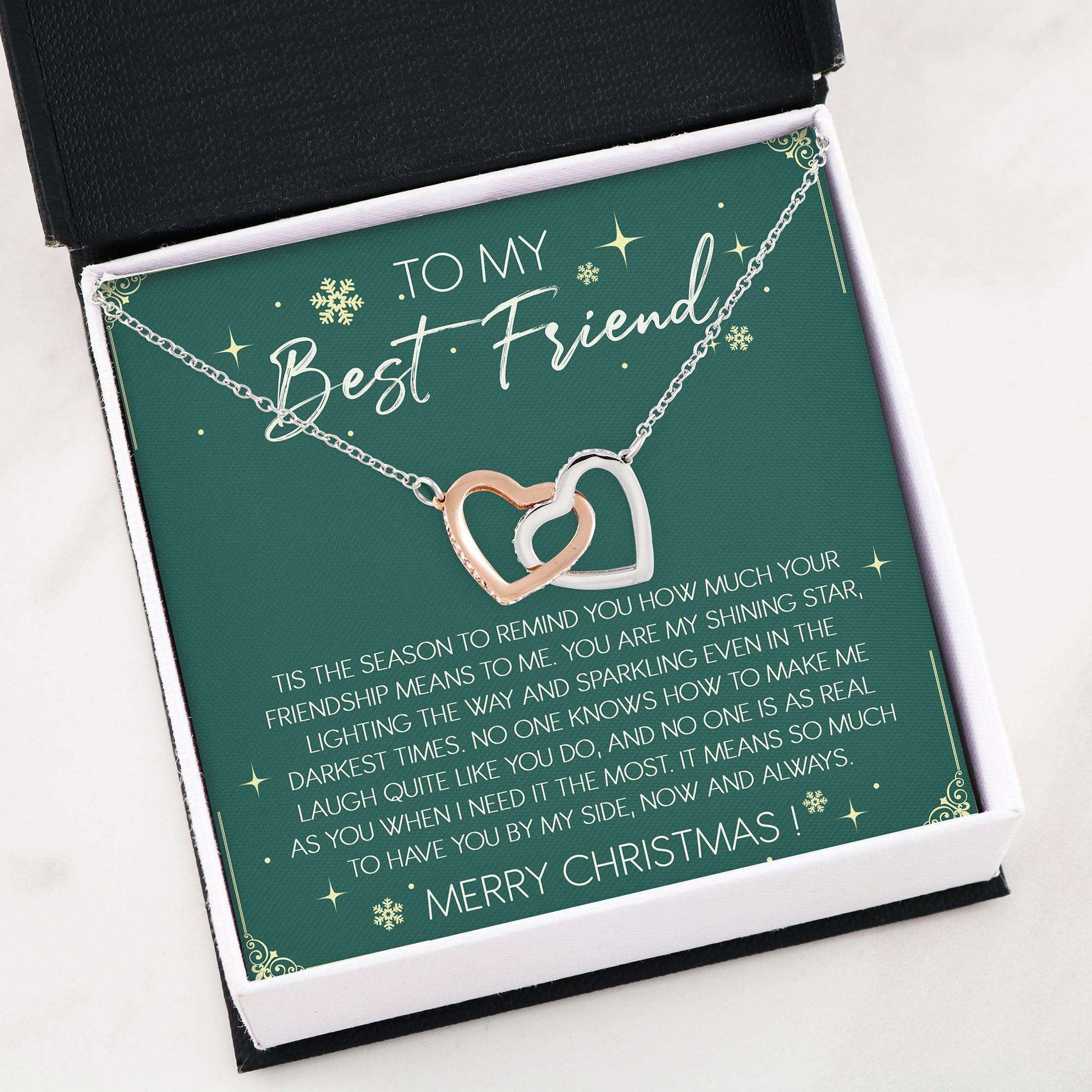 Best Friend Necklace, Christmas Gift For Best Friend “ Interlocking Hearst Necklace Gifts For Friend Rakva