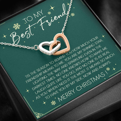 Best Friend Necklace, Christmas Gift For Best Friend “ Interlocking Hearst Necklace Gifts For Friend Rakva