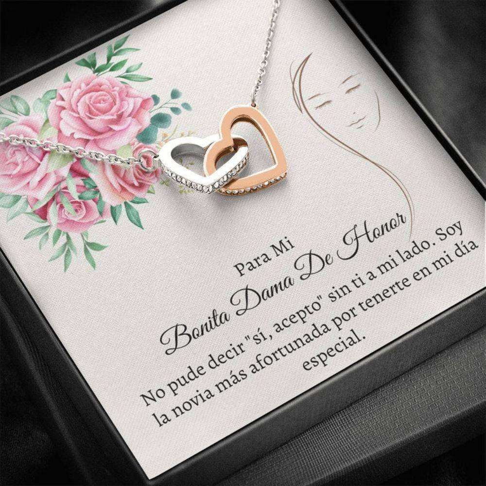 Best Friend Necklace, Dama De Honor Gift “ Maid Of Honor Wedding Spanish Necklace “ Gift From Novia “ Regalos De Damas Gifts For Friend Rakva