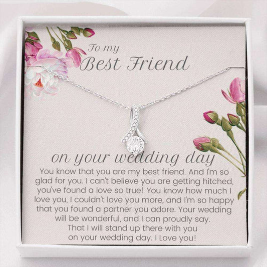 Best Friend Necklace, Gift For Best Friend On Her Wedding Day, Bride Gift, Friend To Bride Necklace, Bff Wedding Gift Gifts For Friend Rakva