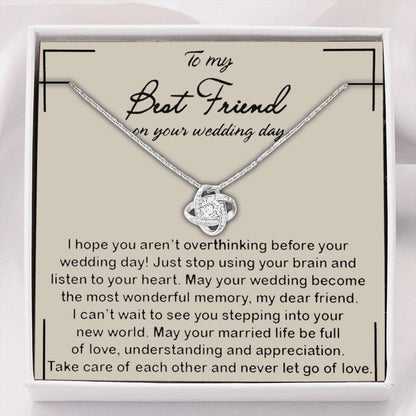 Best Friend Necklace Gift To Bride, From Maid Of Honor, Bff Gift On Her Wedding Day Gifts For Friend Rakva