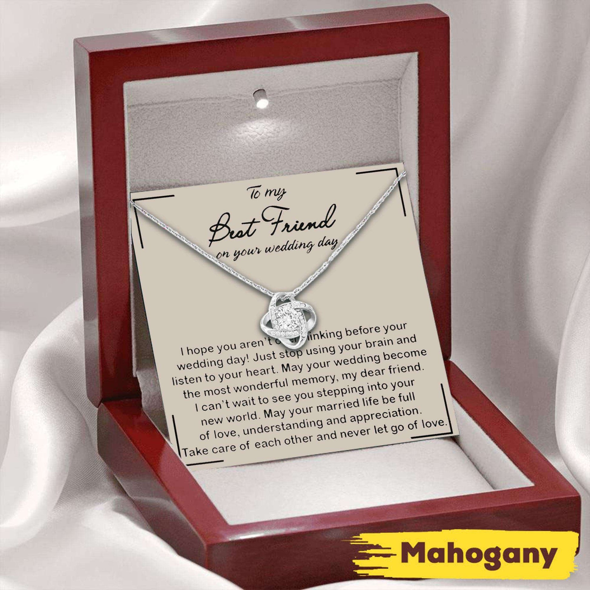 Best Friend Necklace Gift To Bride, From Maid Of Honor, Bff Gift On Her Wedding Day Gifts For Friend Rakva