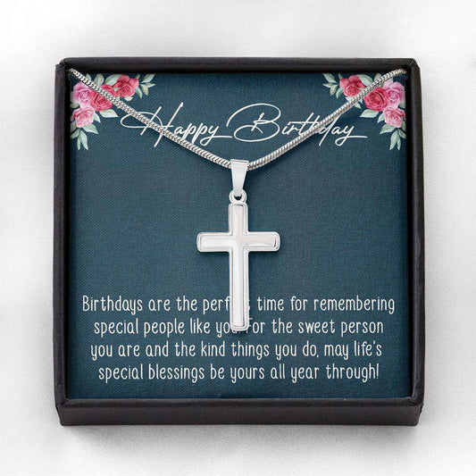 Best Friend Necklace, Happy Birthday Necklace “ Cross Necklace Gifts For Friend Rakva