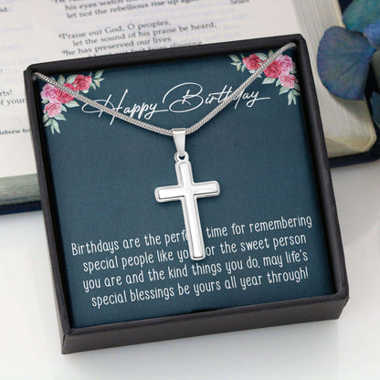 Best Friend Necklace, Happy Birthday Necklace “ Cross Necklace Gifts For Friend Rakva