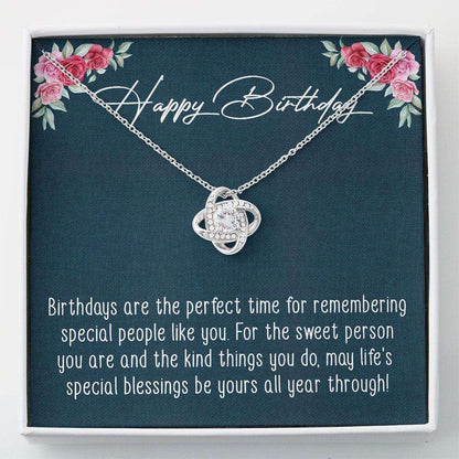 Best Friend Necklace, Happy Birthday Necklace “ Love Knots Necklace Gifts For Friend Rakva