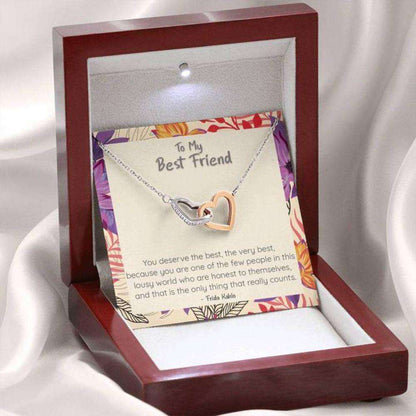 Best Friend Necklace, Inspirational Connected Hearts Necklace Gifts For Friend Rakva