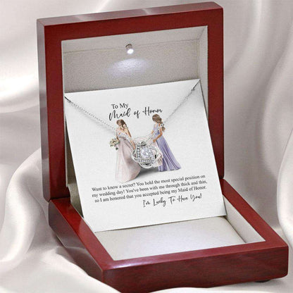 Best Friend Necklace, Maid Of Honor Gift, Thank You For Being My Maid Of Honor Gift, Necklace Gift From Bride Custom Necklace Friendship Day Rakva