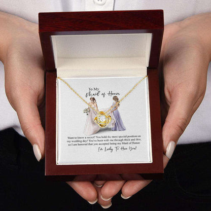 Best Friend Necklace, Maid Of Honor Gift, Thank You For Being My Maid Of Honor Gift, Necklace Gift From Bride Custom Necklace Friendship Day Rakva