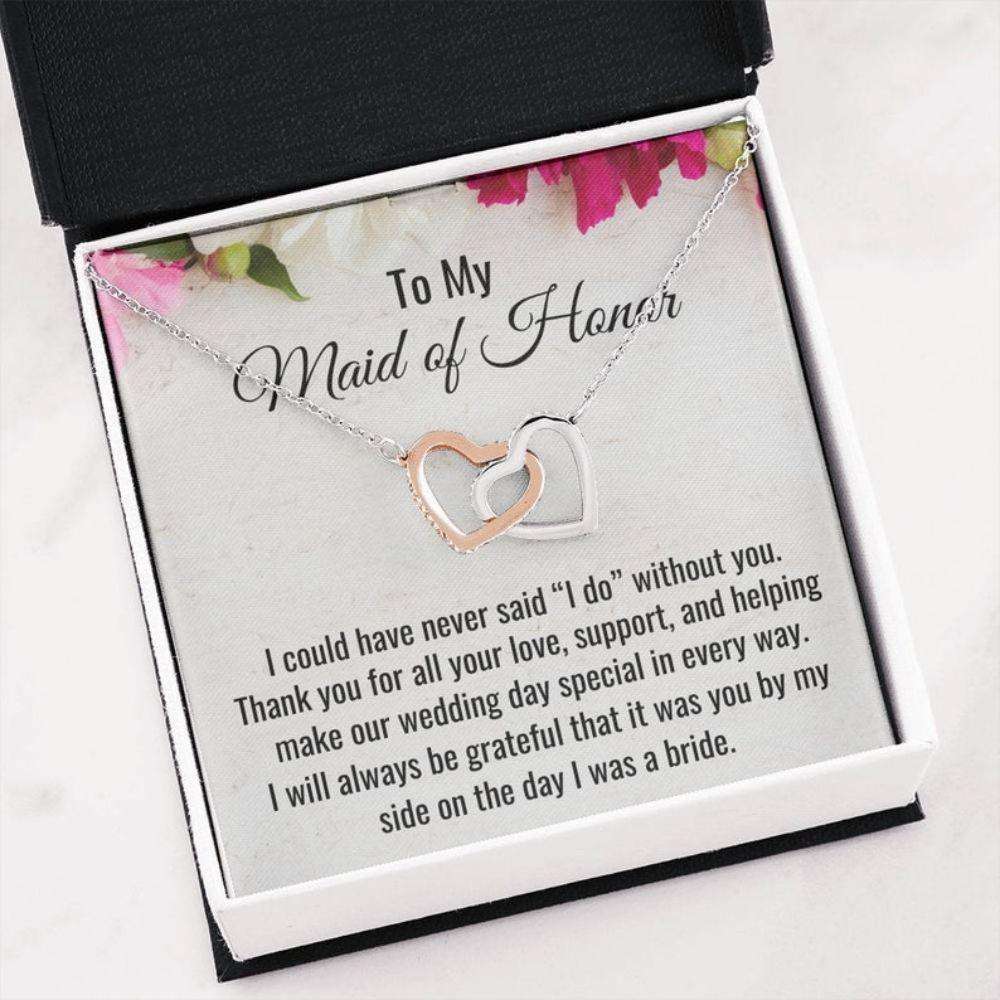 Best Friend Necklace, Maid Of Honor Gift, Thank You For Being My Maid Of Honor Gift, Necklace Gift From Bride Gifts For Friend Rakva