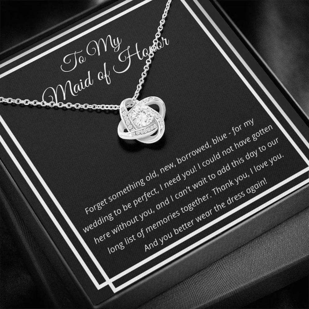 Best Friend Necklace, Maid Of Honor Necklace Wedding Gift From Bride, Gift For Bridesmaid, Maid Of Honor Thanks Gifts For Friend Rakva