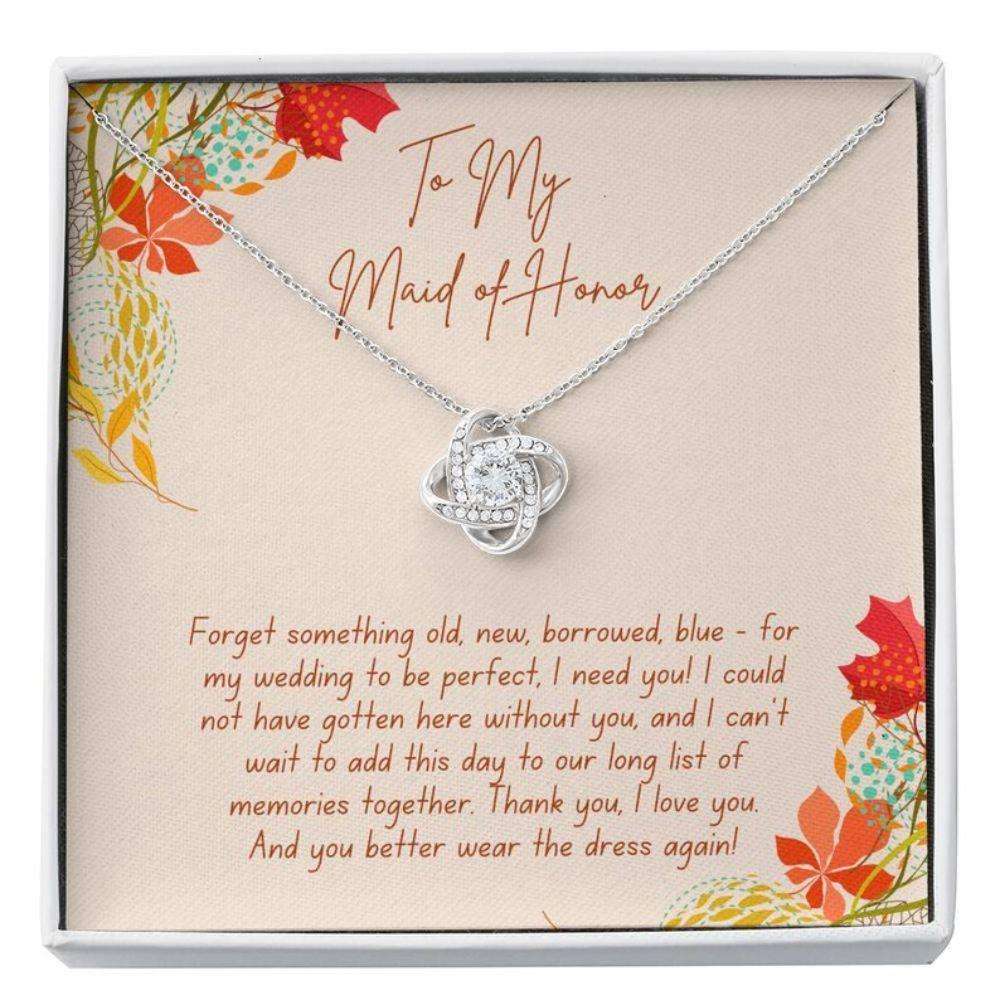 Best Friend Necklace, Maid Of Honor Necklace Wedding Gift From Bride, Gift For Bridesmaid, Maid Of Honor Thanks Gifts For Friend Rakva