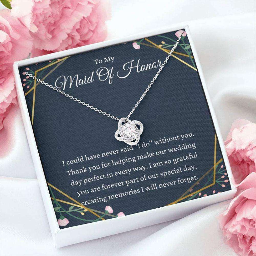 Best Friend Necklace, Maid Of Honor Necklace Wedding Gift, Thank You For Being My Maid Of Honor Gift From Bride Gifts For Friend Rakva