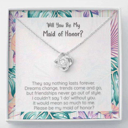 Best Friend Necklace, Maid Of Honor Proposal Necklace Wedding Gift- Couldn’T Say I Do Without You Gifts For Friend Rakva