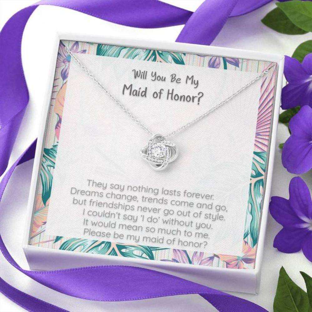 Best Friend Necklace, Maid Of Honor Proposal Necklace Wedding Gift- Couldn’T Say I Do Without You Gifts For Friend Rakva