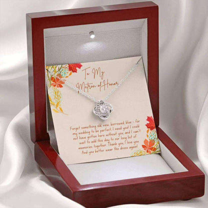 Best Friend Necklace, Matron Of Honor Necklace Wedding Gift From Bride, Bridesmaid ,Matron Of Honor Thanks Gifts For Friend Rakva