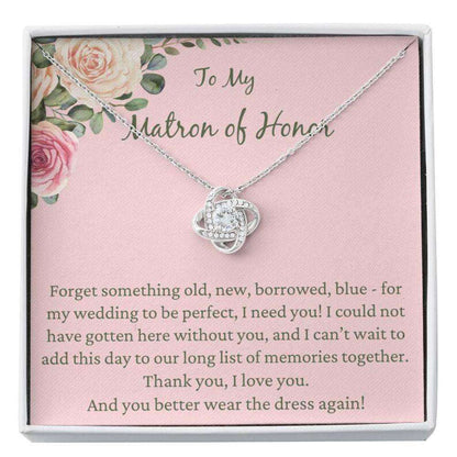 Best Friend Necklace, Matron Of Honor Necklace Wedding Gift From Bride, Bridesmaid, Matron Of Honor Thanks Gifts For Friend Rakva