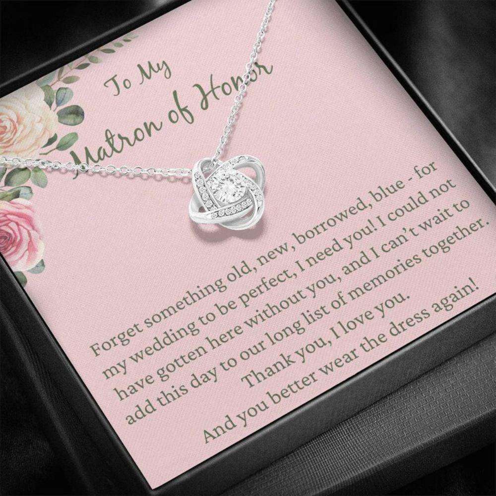 Best Friend Necklace, Matron Of Honor Necklace Wedding Gift From Bride, Bridesmaid, Matron Of Honor Thanks Gifts For Friend Rakva