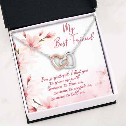 Best Friend Necklace, My Best Friend “ Interlocking Hearts Necklace Gifts For Friend Rakva