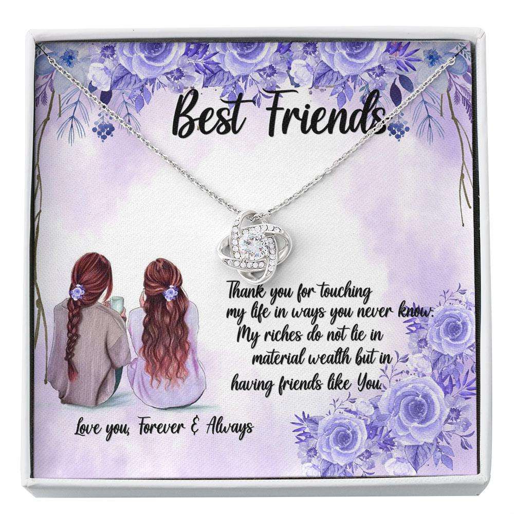 Best Friend Necklace, Thank You Gift For Best Friend Necklace, Friends Forever, Unique Thank You Custom Necklace Friendship Day Rakva